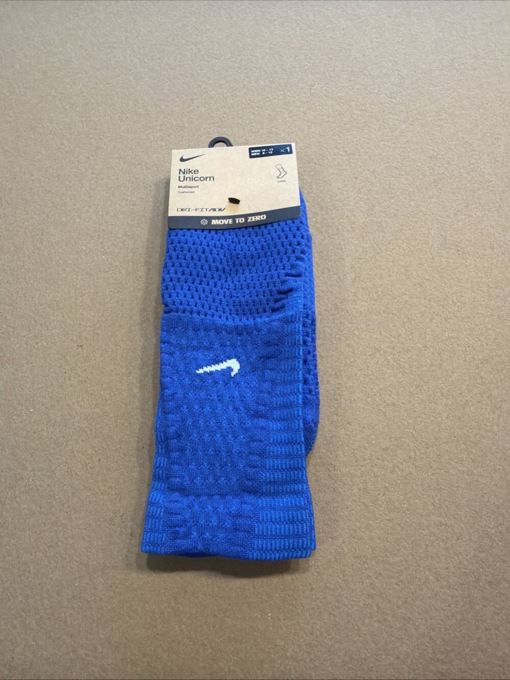 Nike Unicorn Dri-FIT ADV Blue Cushioned Socks FZ3399-480 Men’s Size Large 8-12